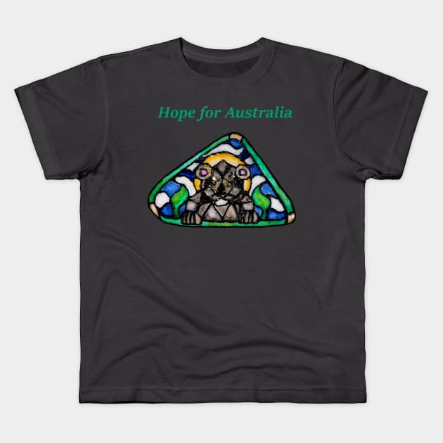 Hope for Australia Kids T-Shirt by Art by Deborah Camp